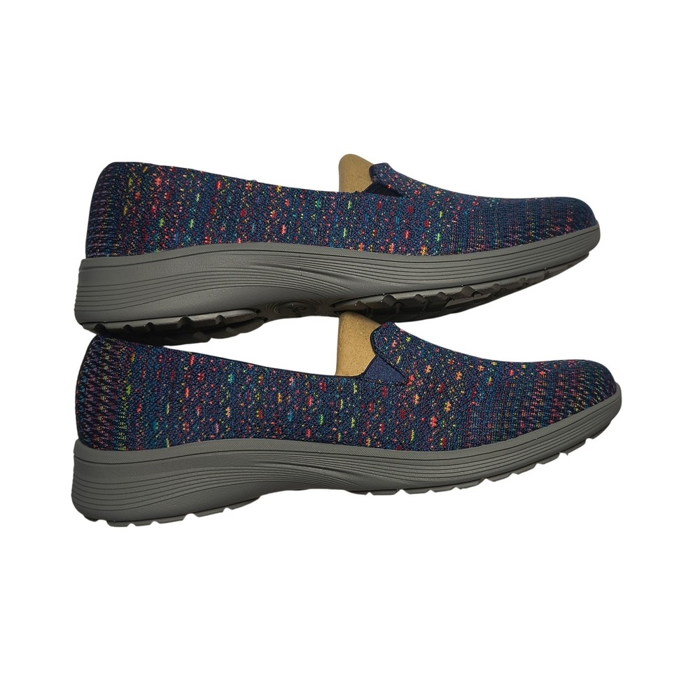 Skechers‎ Relaxed Fit Slip On Sneakers Womens 9.5 Navy Multi Air Cooled Memory